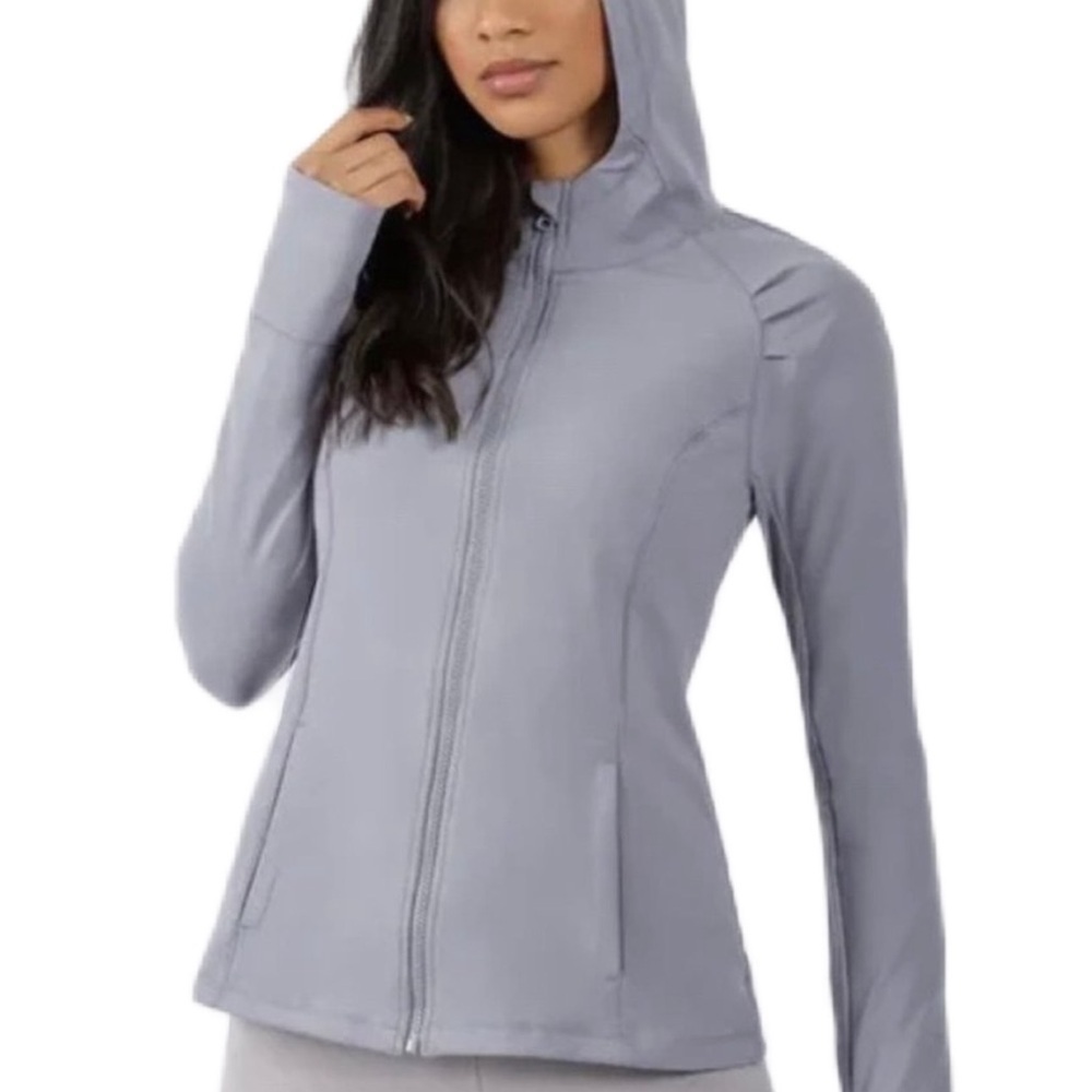 NWT YOGALICIOUS Women’s Hooded Athletic Gray Jacket